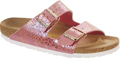 Birkenstock Birko Flor in Shiny Snake Rose