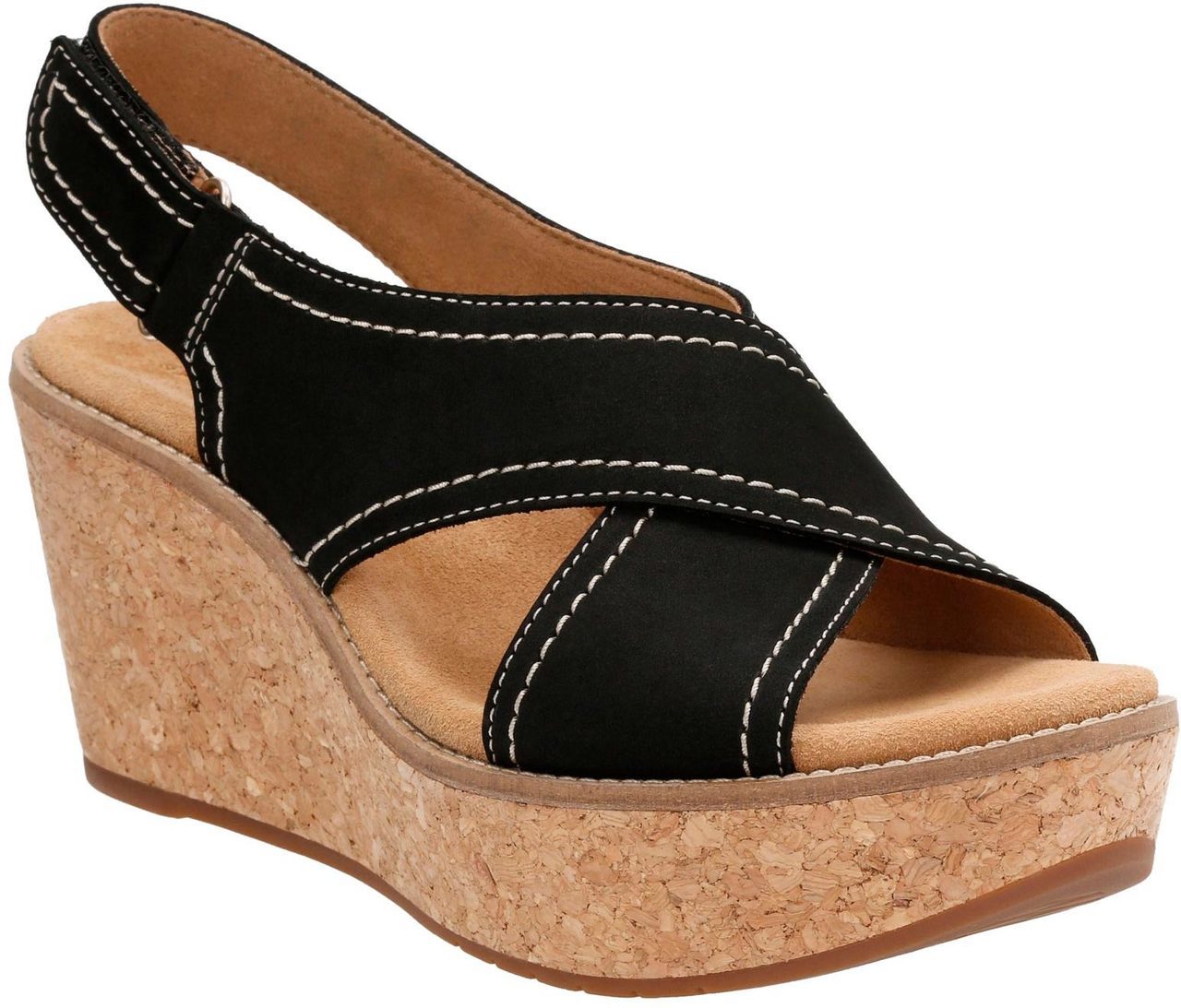 Clarks Aisley Tulip in Black Nubuck