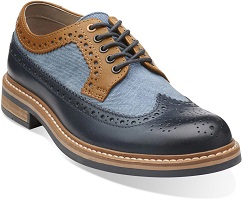 Clarks Men's Darby Limit in Blue Combi