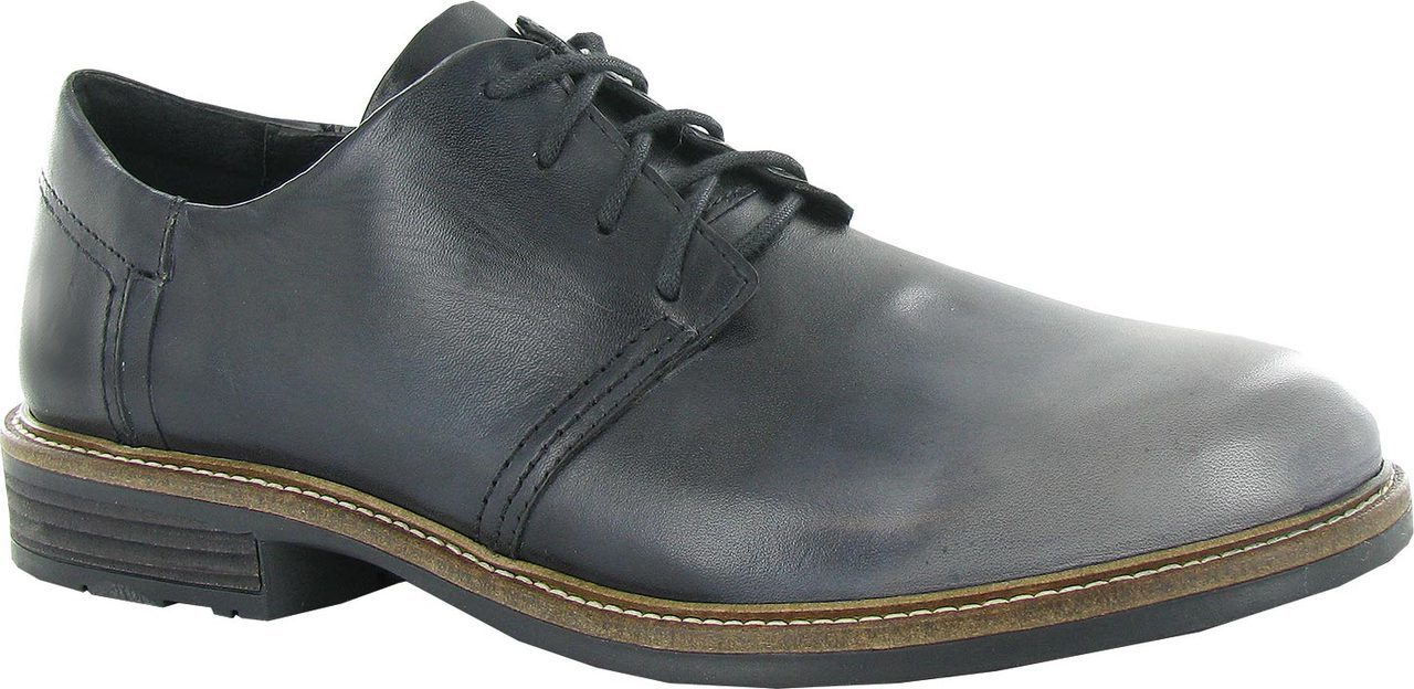 Naot Men's Chief Handcrafted in Gray/Black Leather