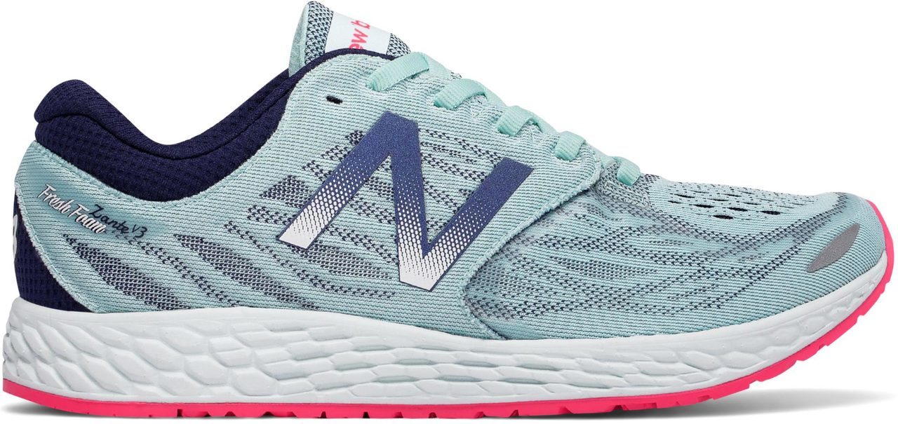 Women's New Balance Fresh Foam Zante V3 in Ozone Blue with Bright Cherry