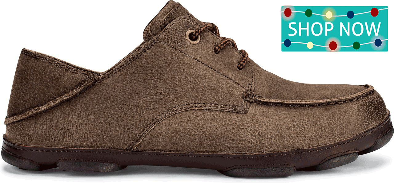 OluKai Men's Hamakua Poko in Ray/Dark Wood