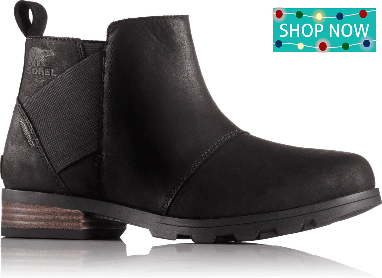Sorel Women's Emelie Chelsea in Black/Black Sorel Women's Emelie Chelsea in Black/Black
