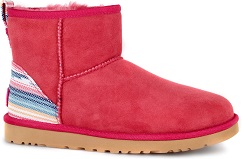 UGG Women's Classic Mini Serape in Sunset Red
