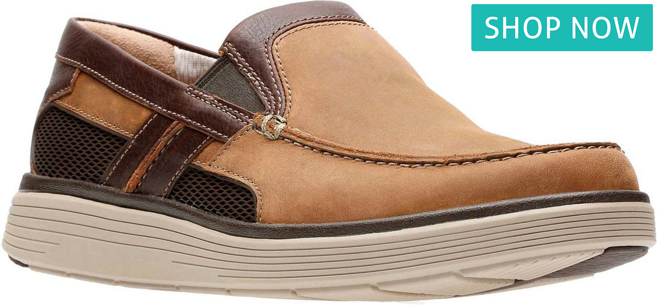 Clarks Men's Un Abode Free in Light Tan Leather Clarks Men's Un Abode Free in Light Tan Leather