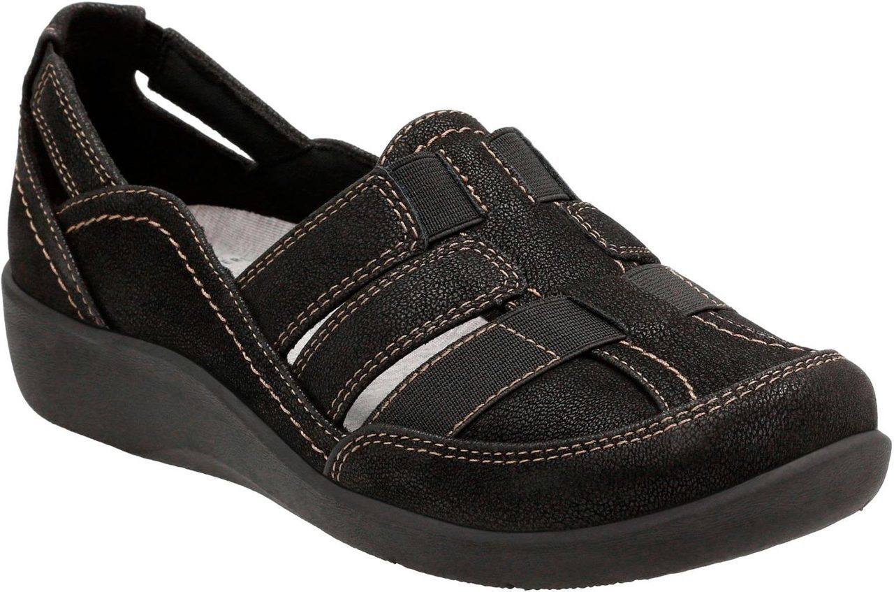 Clarks Sillian Stork in Black Synthetic