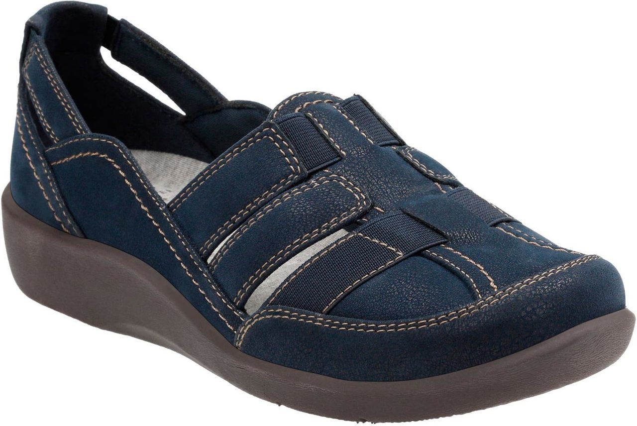 Clarks Sillian Stork in Navy Synthetic