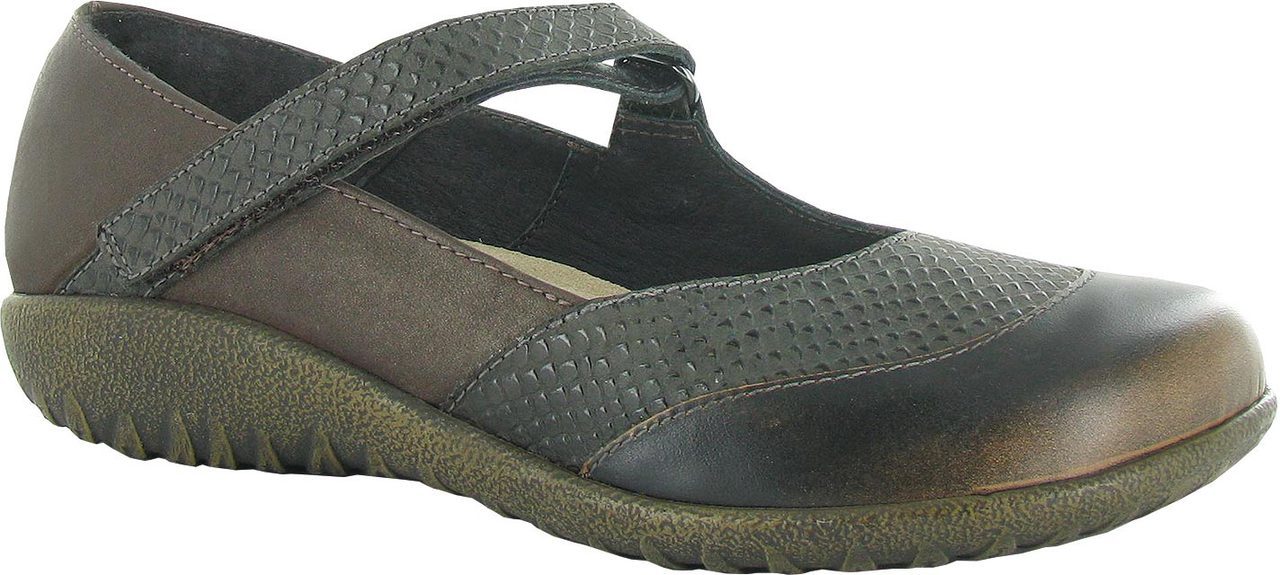 Naot Luga in Brown Croc/Shimmer/Volcanic Brown Leather