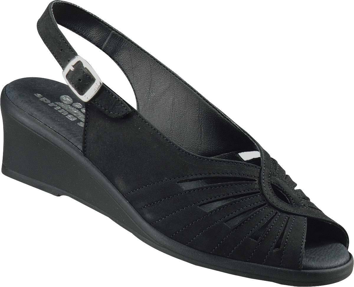 Spring Step Gail in Black Nubuck